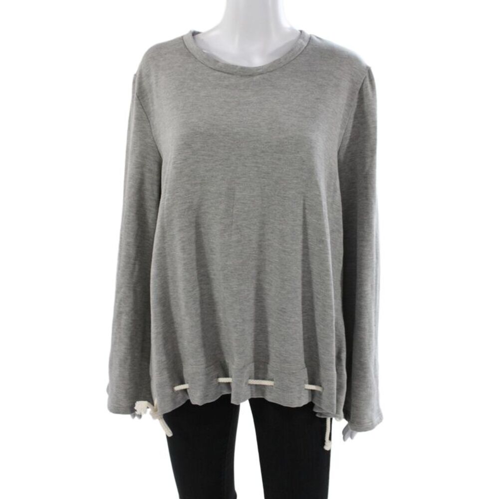 Drew Women Tunic T Shirt Gray Long Sleeve Crew Neck Size XL